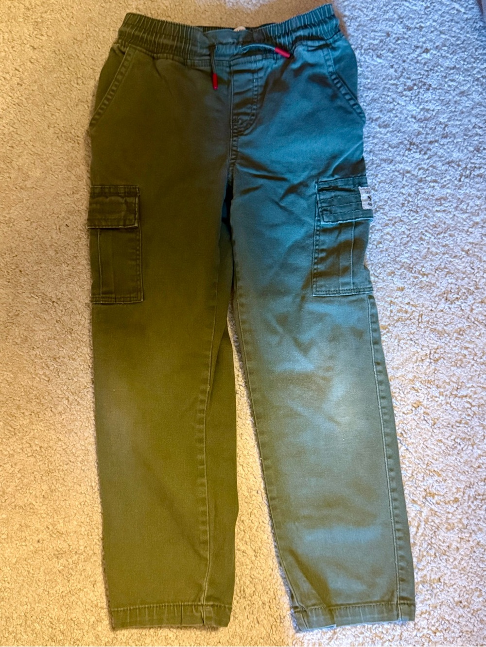Levi's Olive Green Cargo Joggers with Red Drawstring